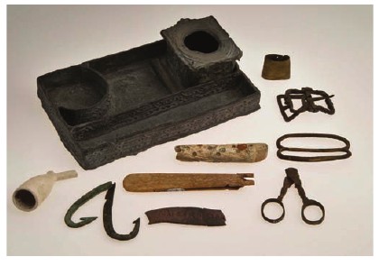 A selection of artefacts from the ANCODS collection