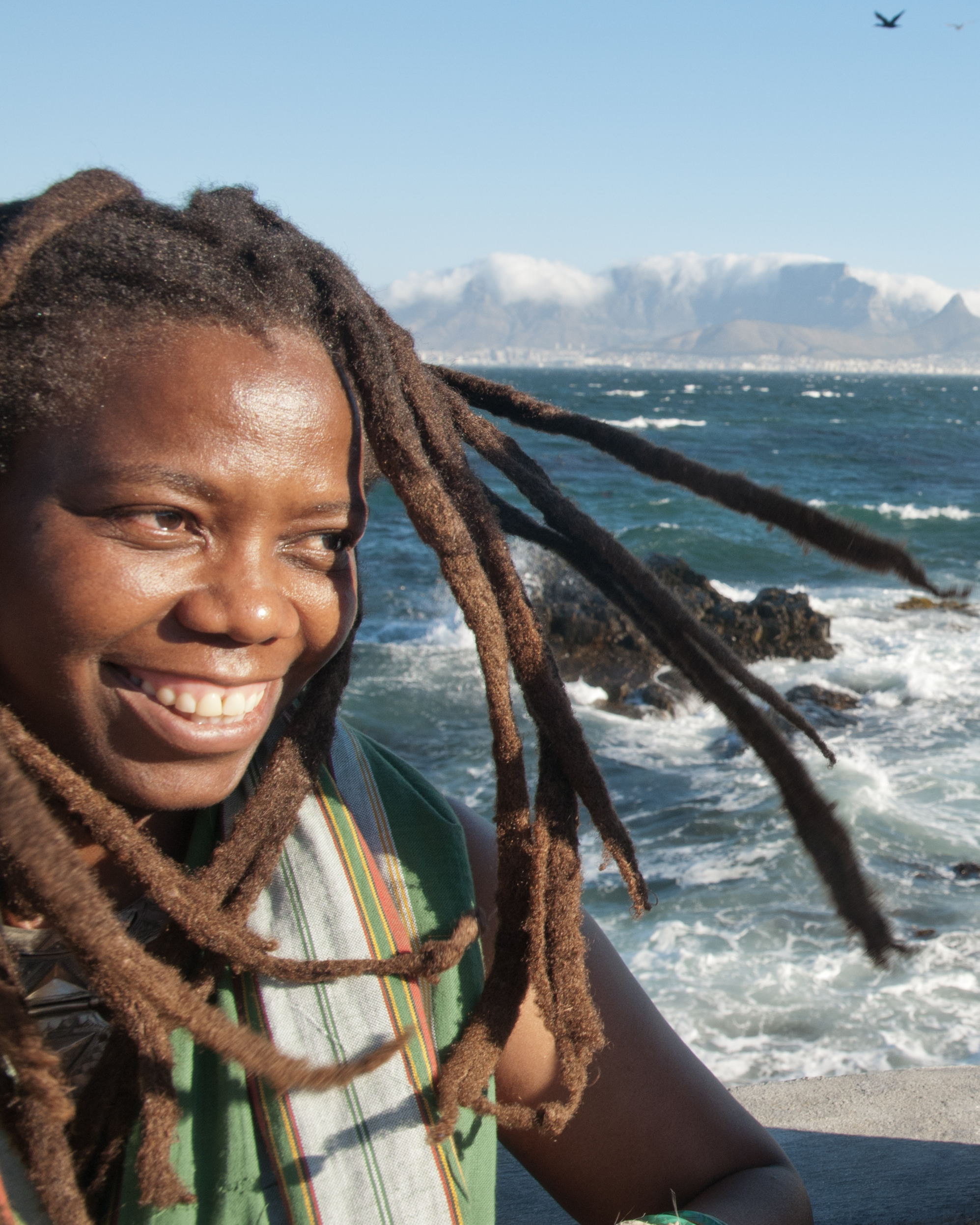 A heritage practitioner looking across the sea towards Table Mountain