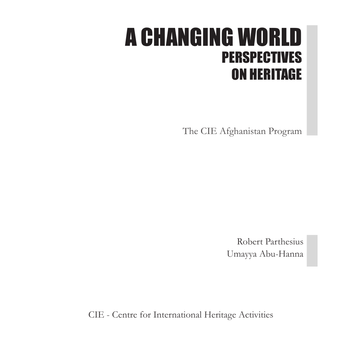 Cover of A Changing World: Perspectives on Heritage