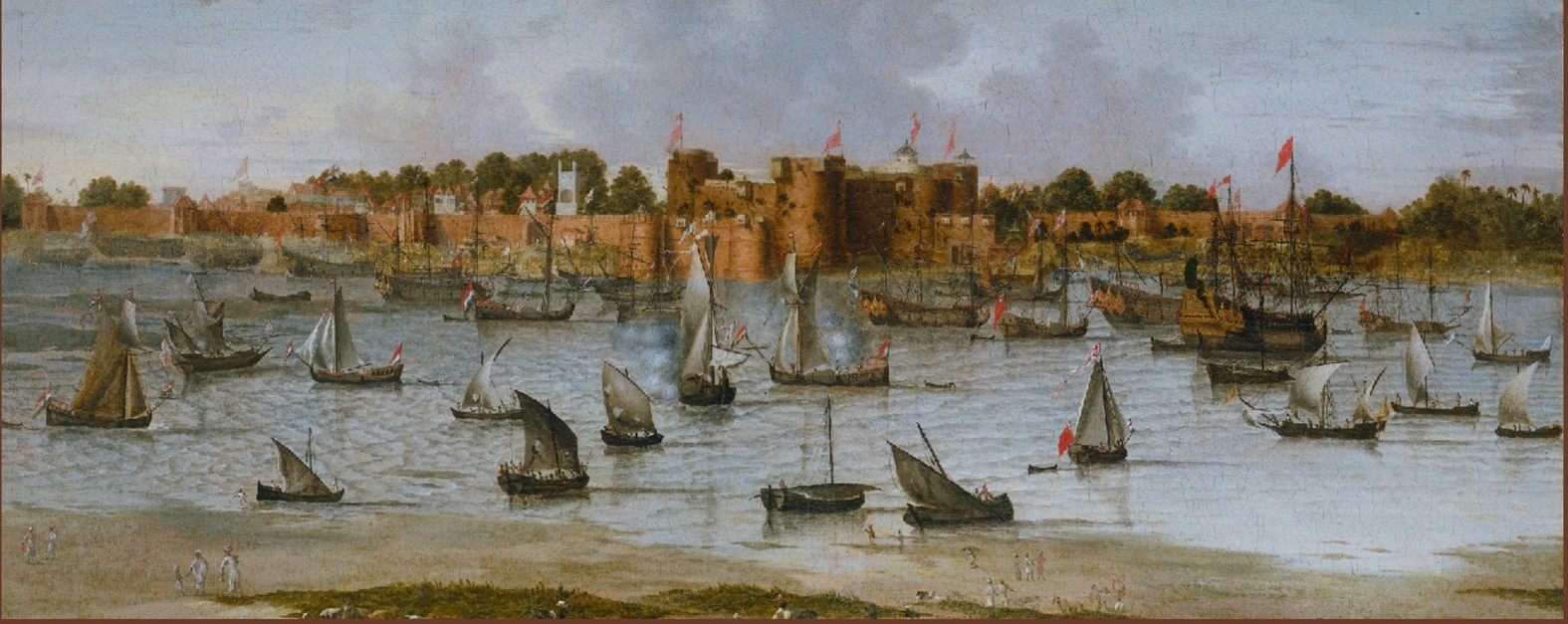Historic view of the harbour of Surat