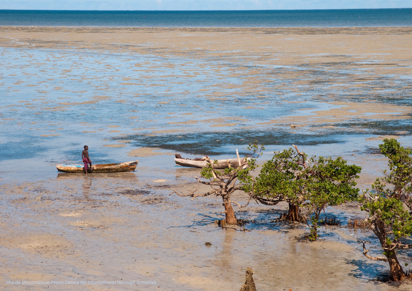 A coastal landscape connecting land and water