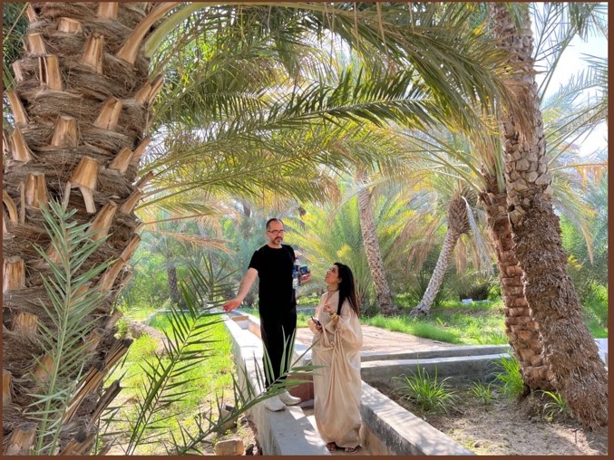 TreeRouted filming beneath palm trees